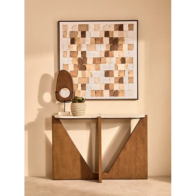103X103Cm Textured Wall Art In Neutral Tones, brown              , FIFTY FIVE SOUTH