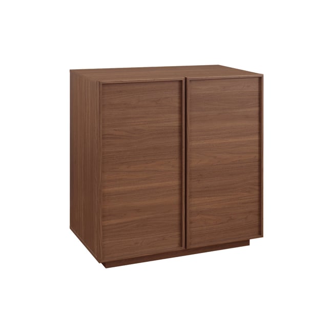 Buffet décor bois 2 portes 80 cm KUBA Couleur noyer <span itemprop=