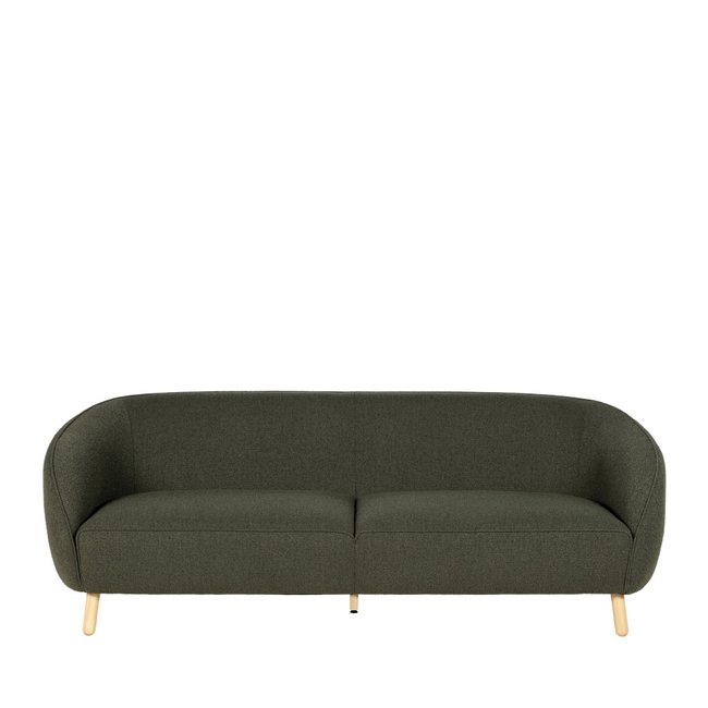 Canapé 3 places en tissu bouclette- SINCLAIR Couleur vert <span itemprop=