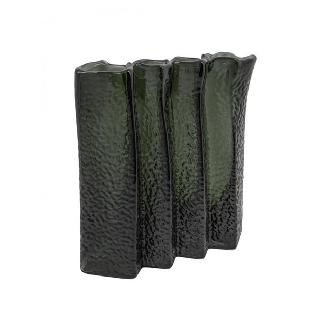 Vase en verre Zuri 20 cm Couleur vert <span itemprop=