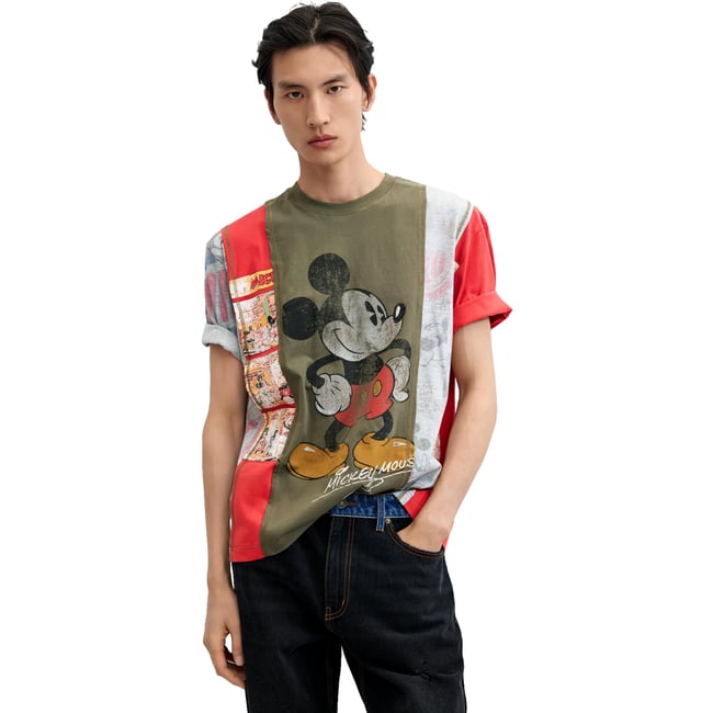 T-shirt collage Mickey™ vert <span itemprop=