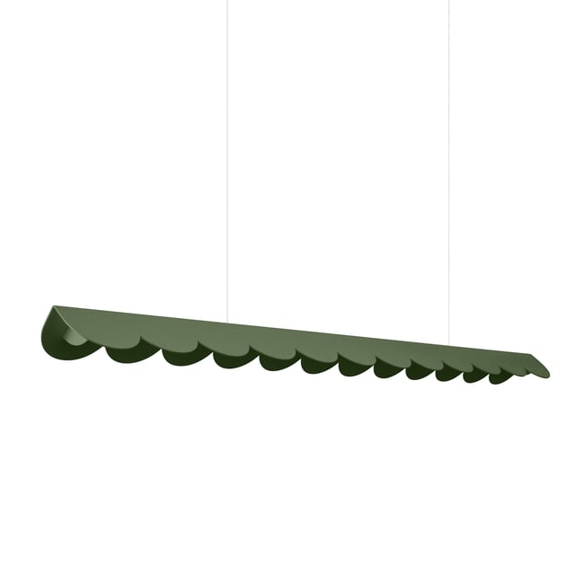 Suspension Aluminium Vert Olive LED 1 Biscuit Couleur vert olive <span itemprop=