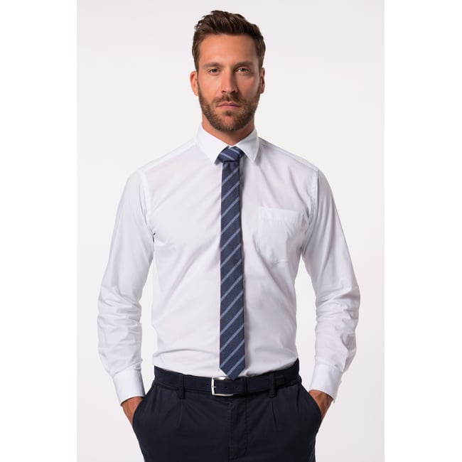 Cravate en soie à fines rayures bleu nuit <span itemprop=