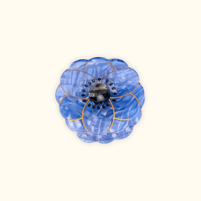 Pince à cheveux ANEMONE bleu foncé <span itemprop=