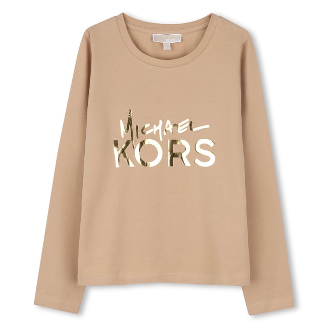 Tee-shirt manches longues caramel <span itemprop=