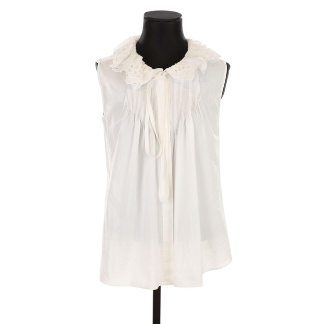 Blouse en coton - Très Bon État blanc <span itemprop=