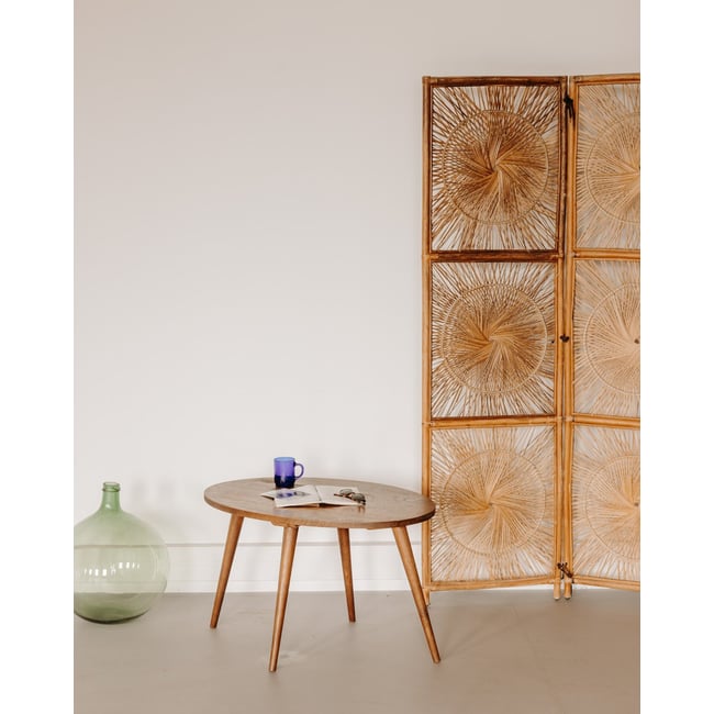 Table basse au design épuré  Donna N°1611 - Bon état Couleur bois clair <span itemprop=