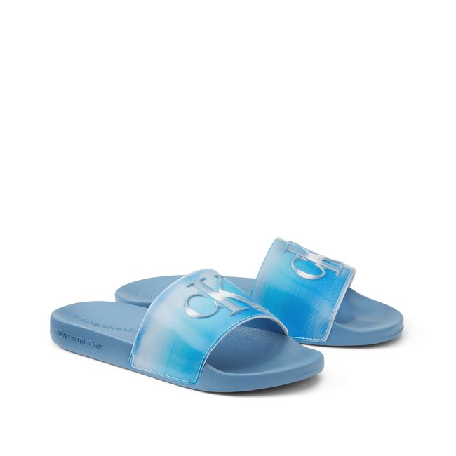 Claquettes de piscine Monogram ciel <span itemprop=