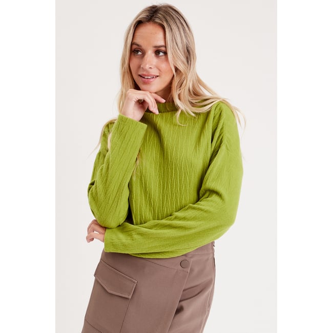 Pull Femme C&A Vert Anis Taille S - Occasion Très Bon état - Composition Acrylique/nylon/polyester
