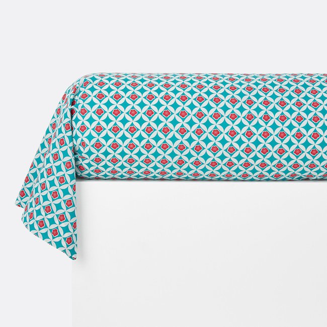 Miss Shanghai Cotton Bolster Case, dark blue print, LA REDOUTE INTERIEURS