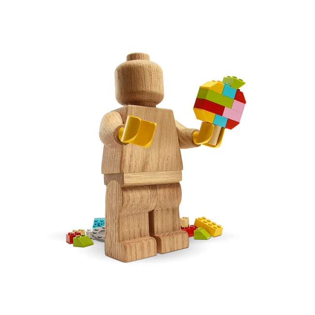 Figurine en bois multicolore <span itemprop=