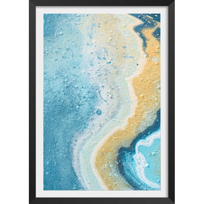 Affiche abstraite blue paint bubble - HEXOA