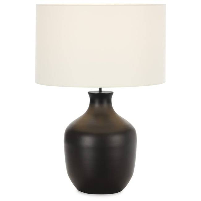 Lampe de table en métal sans abat-jour Couleur noir mat <span itemprop=