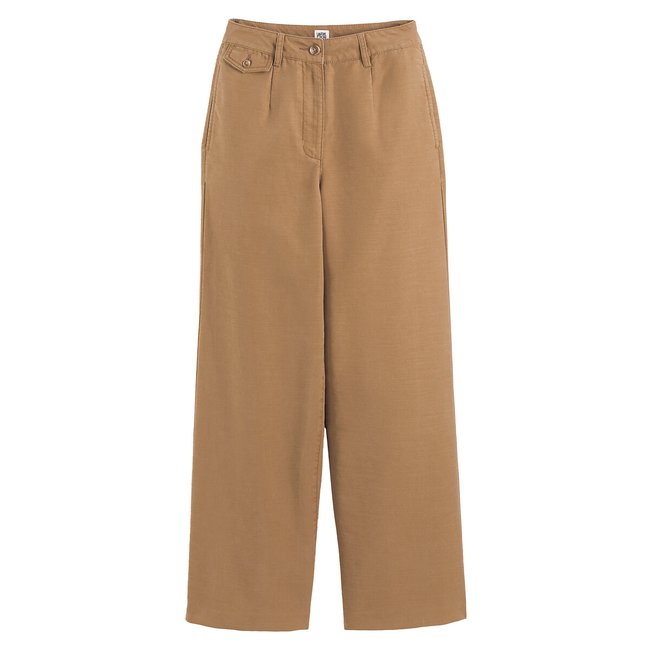 Weite Hose, Lyocell/Baumwolle braun <span itemprop=