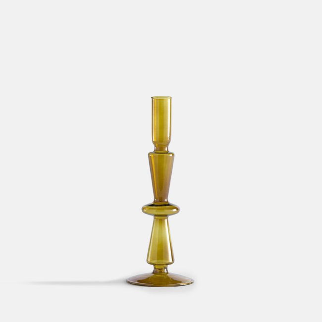 Kandelaar in glas H25 cm, Chilava <span itemprop=