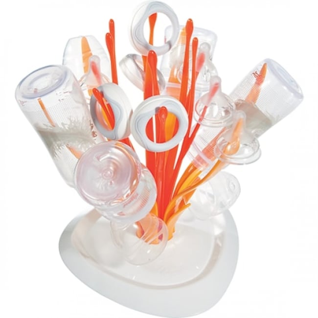 Egouttoir à biberons Flower blanc <span itemprop=