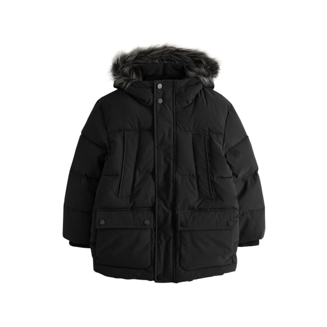 Parka chaude imperméable avec imitation fourrure - NEXT