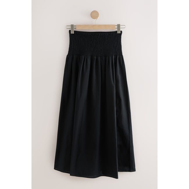 Jupe longue à taille basse noir <span itemprop=