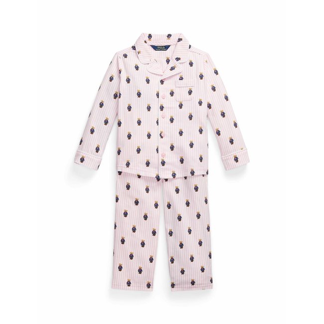 Pyjama 2 pièces long rayé rose <span itemprop=
