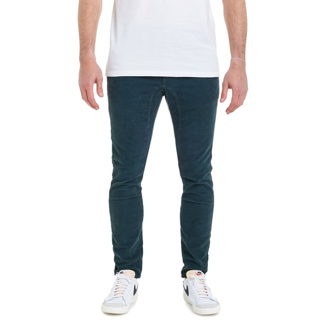 PANTALON CHINO VELOURS DEEPFOREST vert <span itemprop=