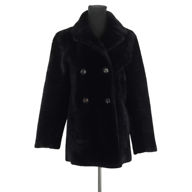 Manteau en cuir - Très Bon État noir <span itemprop=