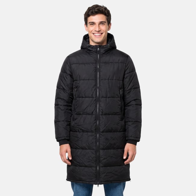Doudoune longue zippée à capuche, poches zippées HIMALAYA - LEE COOPER