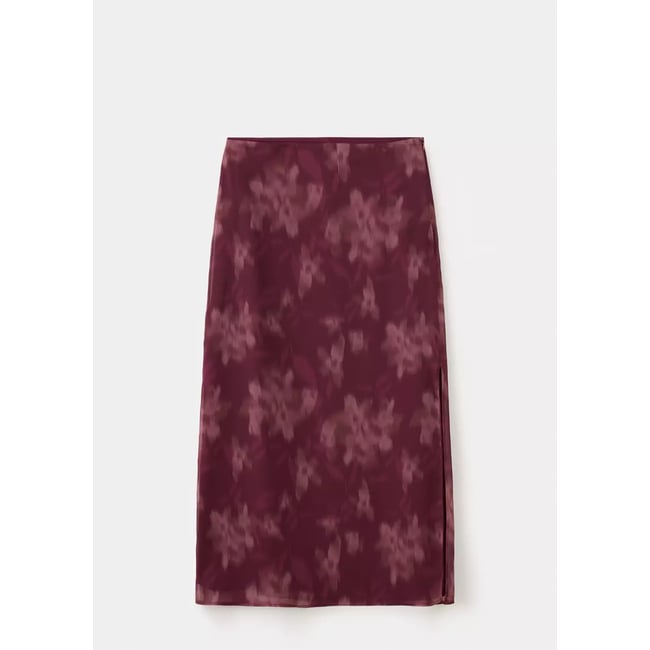 Jupe gaze à fleurs rose <span itemprop=