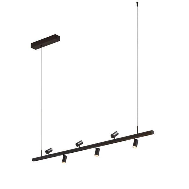 Suspension 6 spots LED orientables - LYNE Couleur noir <span itemprop=
