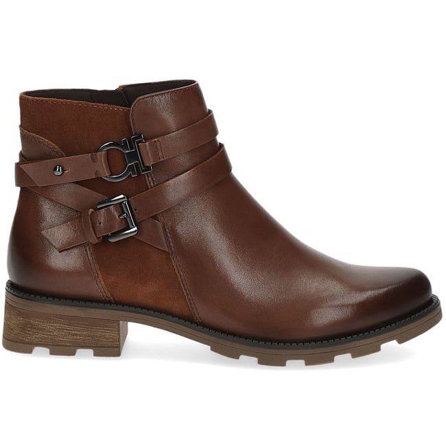 Bottes Femme Caprice En Cuir Marron - Pointure 37,5, Occasion Très Bon état, Talons, Style Classique