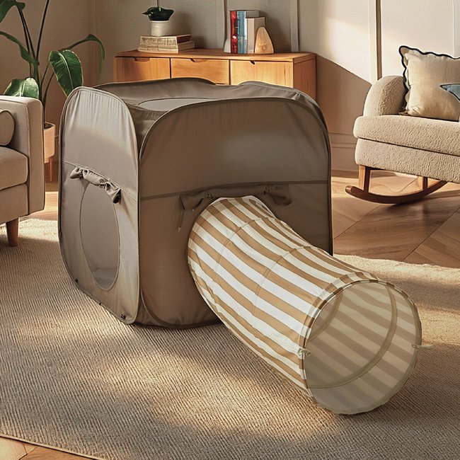 Pop Up 2-Piece Play Set, taupe/beige, CUDDLECO