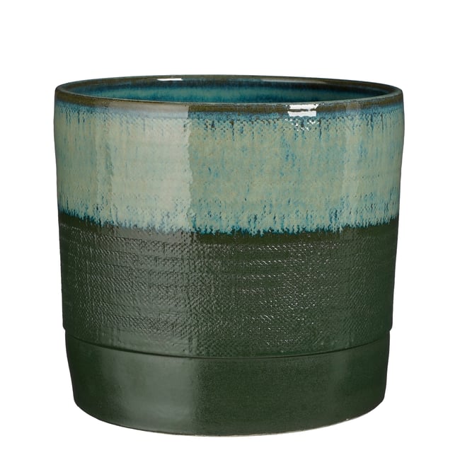 Cache-pot Ø26 cm OLOF Couleur brun foncé <span itemprop=