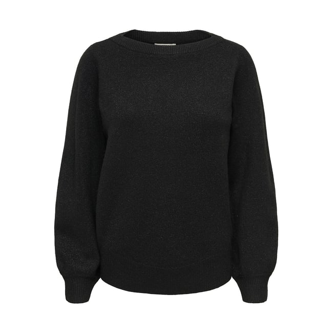 Pull manches longues pailleté noir pailleté <span itemprop=