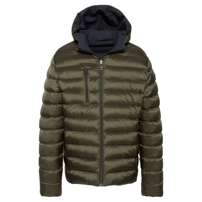 Blouson réversible, marine et kaki, à capuche, CANFIELD marine/kaki <span itemprop=