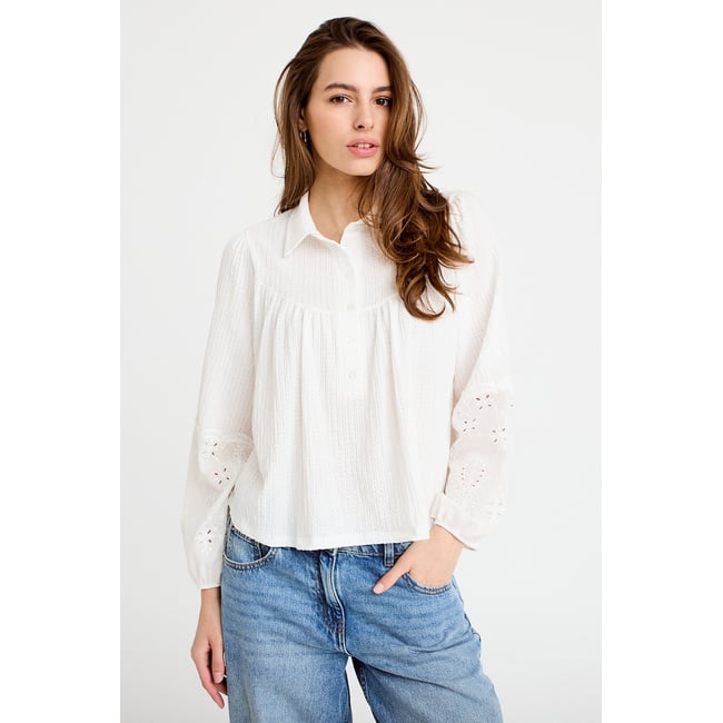 Blouse manches longues broderie - CACHE CACHE