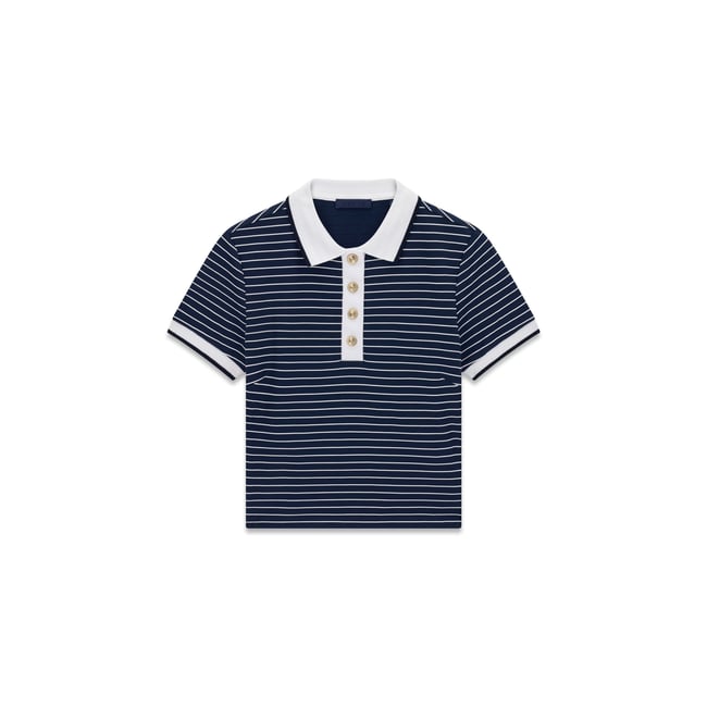 Polo Rayé noir multi <span itemprop=
