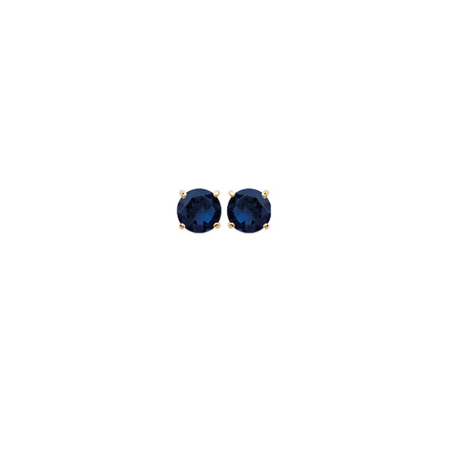 Puces d'oreilles pierre bleue plaqué or <span itemprop=