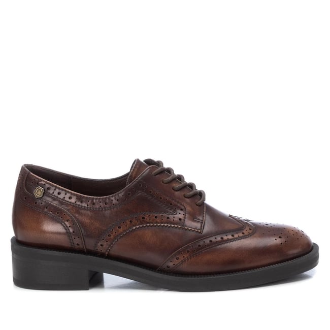Chaussure Blucher/Derby Plaine Décontractée Lacets brun <span itemprop=