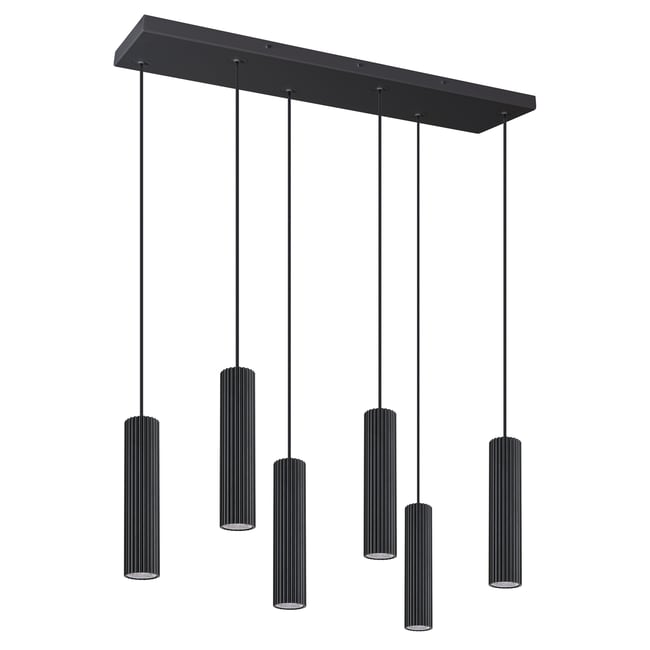 Suspension Aluminium Noir LED 6 Ivar Couleur noir <span itemprop=