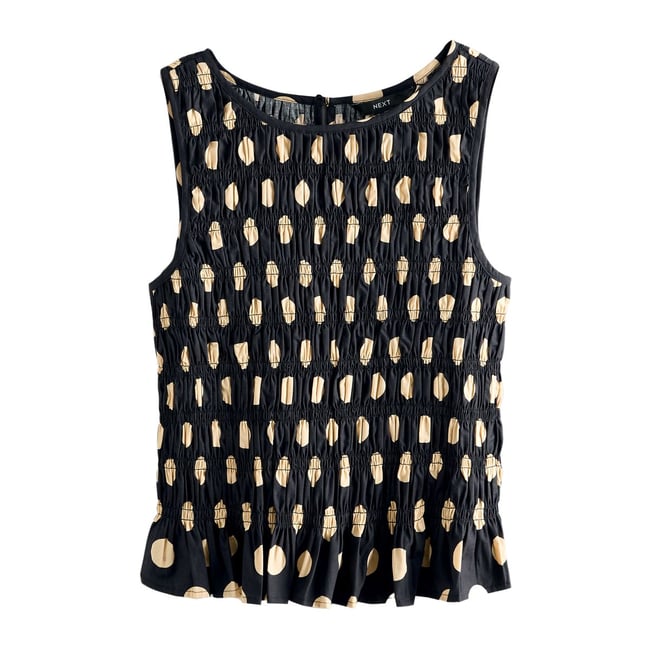 Top transparent taches noirs et neutres <span itemprop=