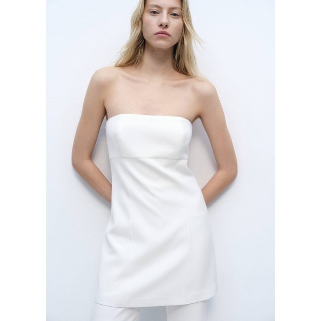 Combi-bustier écru <span itemprop=