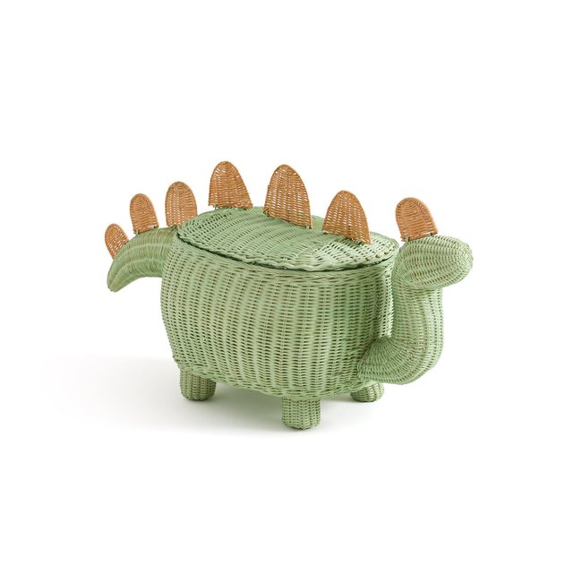 Cestino dinosauro bambino in vimini, Dinos verde/naturale LA REDOUTE INTERIEURS