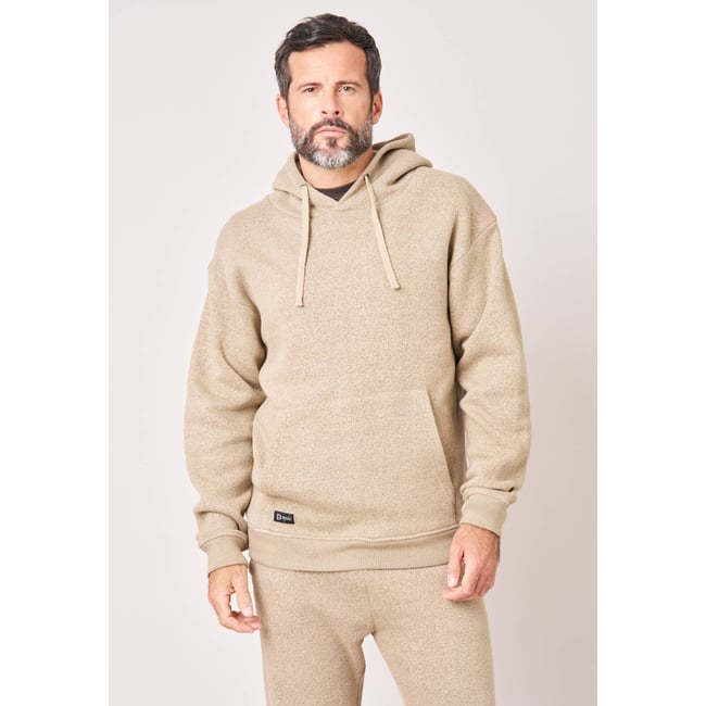 Sweat à capuche loose homme en coton texturé avec patch étoile DAPPERON - DEELUXE