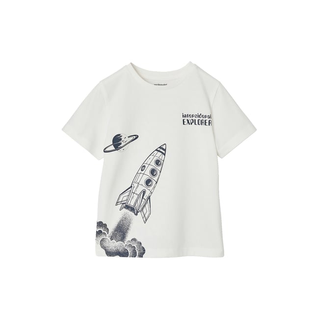 T-shirt manches courtes écru <span itemprop=