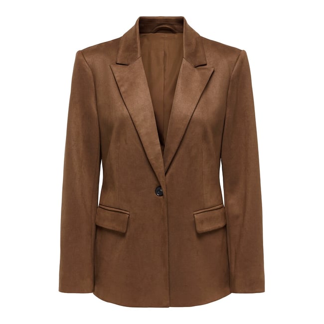 Giacca blazer scamosciata cammello ONLY