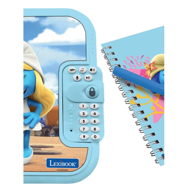 Journal intime électronique avec coffre-fort Schtroumpfs bleu <span itemprop=