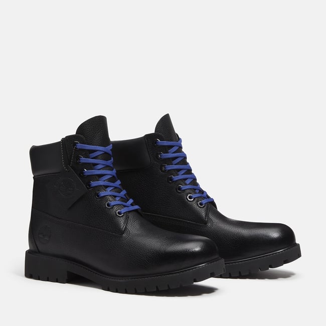 Bottines à lacets en cuir lisse TIMBERLAND HERITAGE 6 INCH LACE noir <span itemprop=