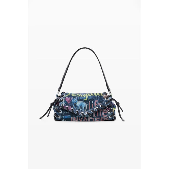 Petit sac graffiti multicolore <span itemprop=