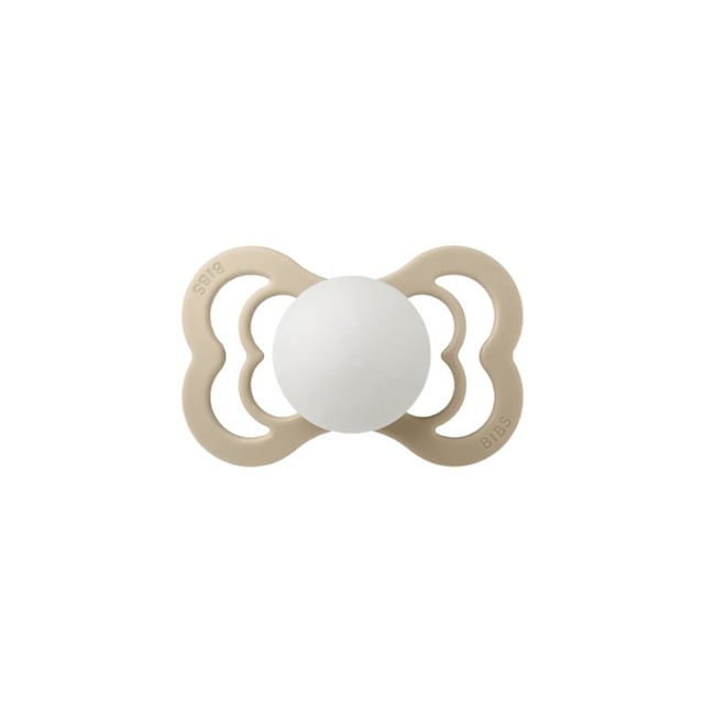 Sucette unite Supreme Silicone symetrique taille 1 couleur Vanille phosphorescent - Bibs