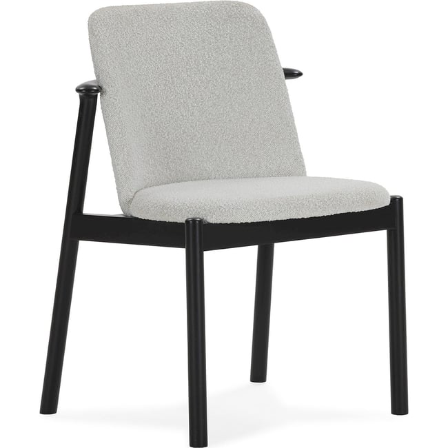 Chaise en hêtre massif et tissu Couleur noir et blanc <span itemprop=