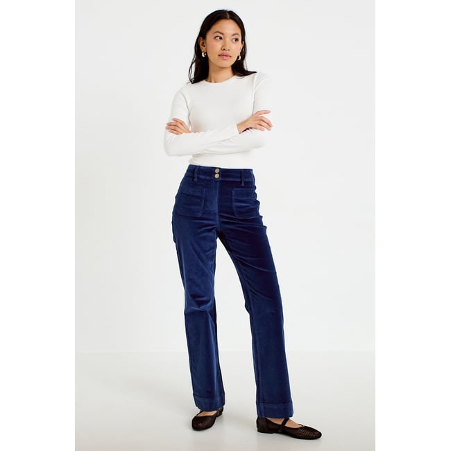 Pantalon bootcut taille haute velours - CACHE CACHE